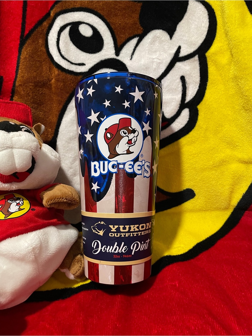 BUC-EE’S July 4th 2026 Drippy Flag Patriotic Tumbler 32oz